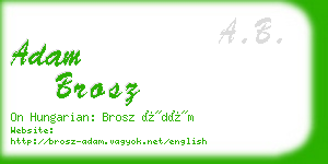 adam brosz business card